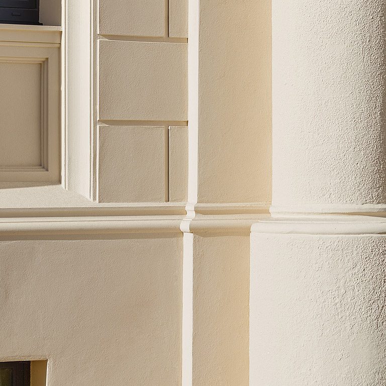 Denkmalgeschützte Fassade, Stuckdetail